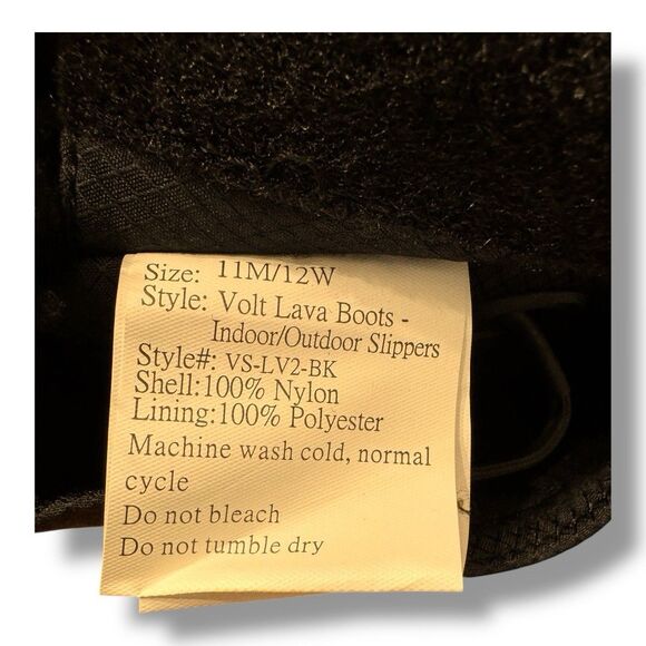 Volt Lava Heated Black Rechargeable Boot Slipper Indoor Outdoor Unisex M 12 W 11 - Picture 8 of 14